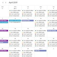 Google Calendar Management - Monthly
