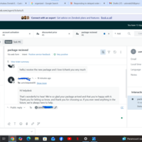responding to customer ticket and updating ticket status