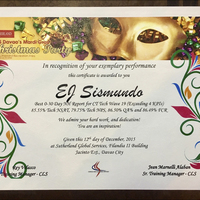 Best Product Trainer's New-Hire Training Report Award