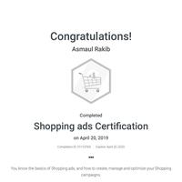 Google Shopping Ads Certification