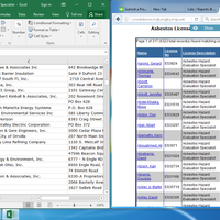 Asbestos company client (data mining, researching, encoding)