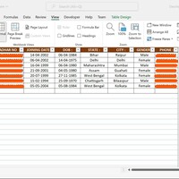 sample of database of online form