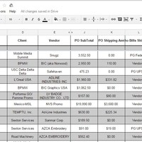 Reconciliation spreadsheet
