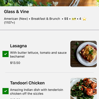 Menu Page-Lists the menu in a certain restaurant