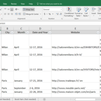Trade show database