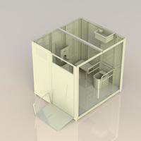 Wheelcher accessible portable WC