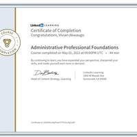 Administrative Course Certificate