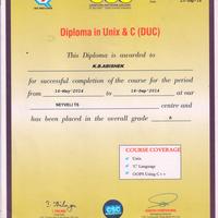 UNIX AND C CERTIFICATE