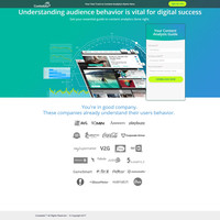 Landing page for ebook in field of behavioral analytics
