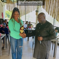 Awarded for dedication while working with NAFIL l