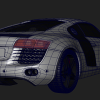 Audi R8 3D Modeling & Wireframe