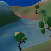 Low poly island - Built in Blender (2)