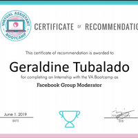 Certificate of Recommendation