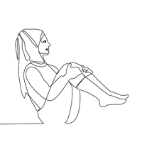 One line-Vector illustration