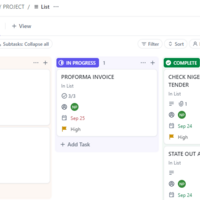 tracking project with clickup