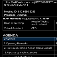 Meeting Agenda