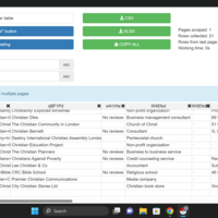 Using instant data scraper 