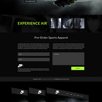 Nike Air Landing Page
