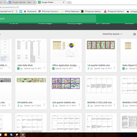 My work at Google sheets