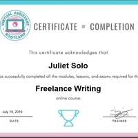 Freelance Writing Certificate