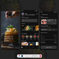 Simple UI design for a food delivery brand