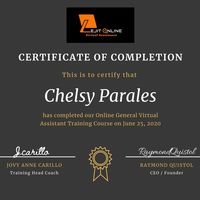 My Certificate when I graduated in an Online Virtual Academy