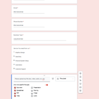Smart client onboarding Google form