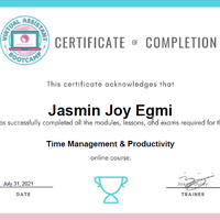 Time Management & Productivity Certificate