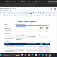 Meeting Agenda Creation