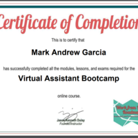 Virtual Assistant Course Certificate
