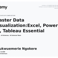 Data Visualization: eExcel,Power BI, Tableau