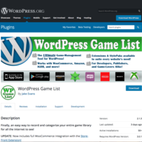 WPGameList - A WordPress Plugin