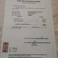 My rating certification  in m licensure examine for teachers