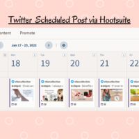 Twitter schedule post via Hootsuite