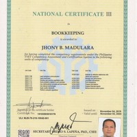 NATIONAL CERTIFICATE - BOOKKEEPING