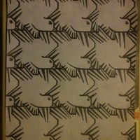Drawing of bird tessellation