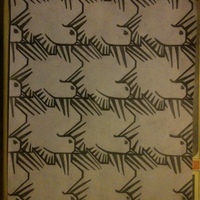 Drawing of bird tessellation