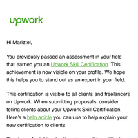 Upwork Skill Certificate