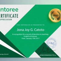 Antoree Certificate