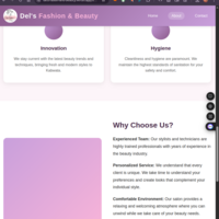  Del's fashion and beauty website about us page