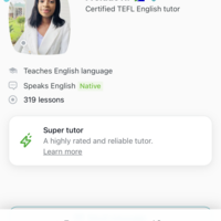 Over 300 hours of work on Preply with international clients 