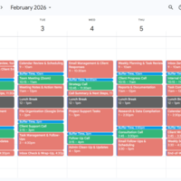Weekly Calendar Management