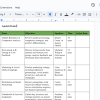 Meeting Agenda