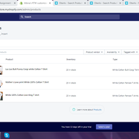 Shopify Management wherein I imported products  from Oberlo
