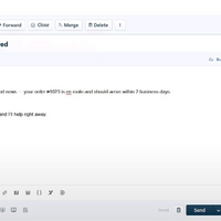“Drafted clear order updates and support emails.”