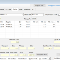 Stores Master Costing Tb