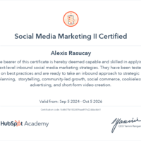 Social Media Marketing II Certified