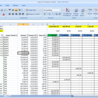 Aging of Invoices from List of Unpaid Invoices generated