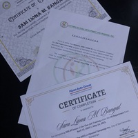 Certificate of Completion on my Internships