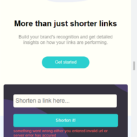 Url shortener/ mobile design